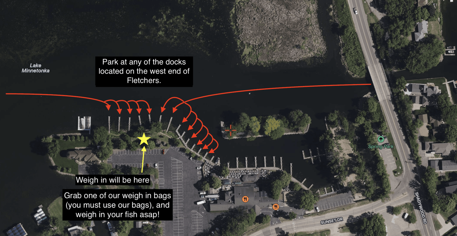 Tournament weigh-in with anglers at the scale