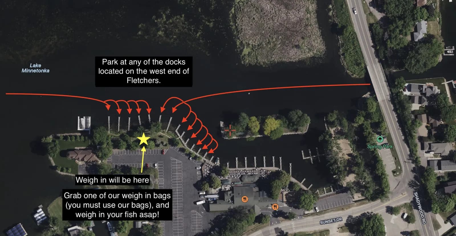 Tournament weigh-in with anglers at the scale